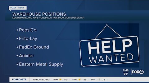 PepsiCo, Frito-Lay, FedEx Ground, Anixter and Eastern Metal Supply are hiring