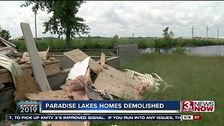 Demolition of flood damaged homes in Bellevue begins