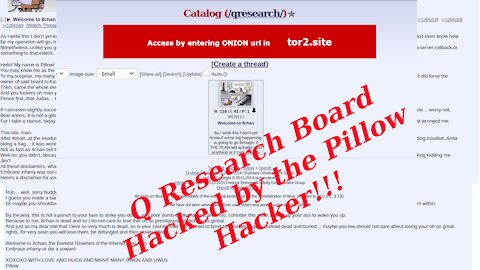 Q takes a blow by the "Pillow Hacker" Takes down Q-Research Board