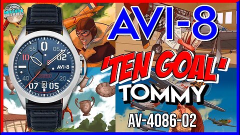 Great Gatsby! | AVI-8 P-51 Mustang Hitchcock Ten Goal Tommy 50m Automatic AV-4086-02 Unbox & Review