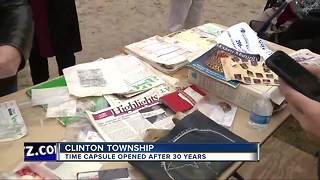 Clinton Township time capsule opened after 30 years
