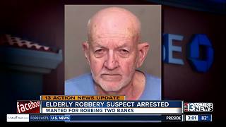 Elderly bank robber arrested