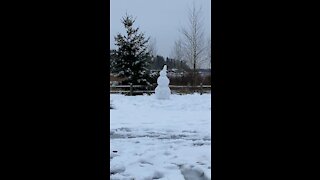 Snowman in Kirkland, Washington