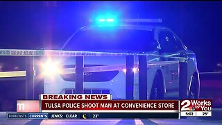 Armed man shot by police officers inside west Tulsa QT