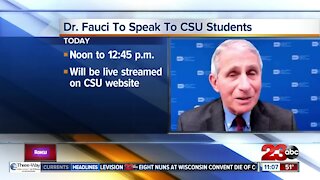 Dr. Fauci to speak to CSU students today