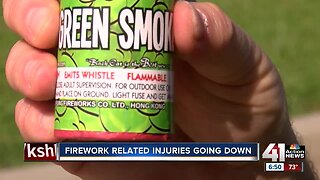 Firework related injuries going down