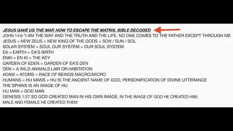 Highly Guarded Occult Knowledge, Jesus Gives Map to Disciples Decoded, How to Escape the Matrix