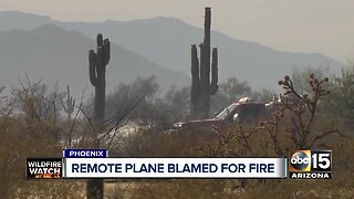 Remote controlled plane blamed for fire