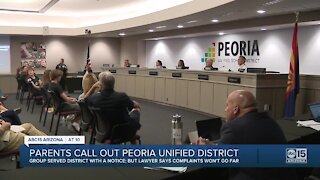 Parents call out Peoria Unified District serving them with a notice on school policies