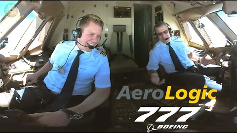 STUNNING PILOTS!!! Aerologic Boeing 777F ULTIMATE COCKPIT MOVIE to LEJ [AirClips full flight series]