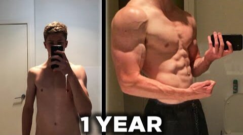 Skinny to Muscular Body Transformation in 1 year ( 16-17 years old )