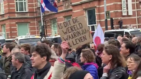 Protest About Restrictions In Museumplein Amsterdam