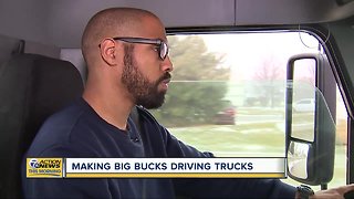 Large salaries drawing attention amid nationwide truck driver shortage