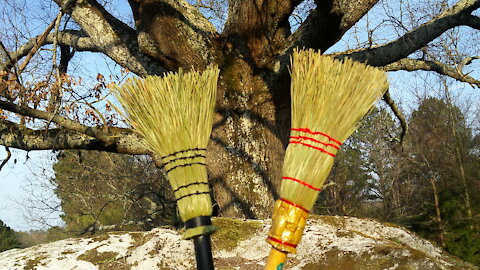 Make Whisk Brooms from Pine Needles