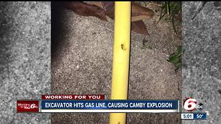 Excavator hits gas line, causing Camby home explosion