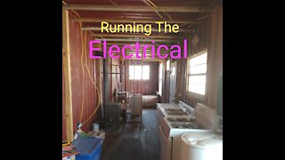 Running the Electrical in our Shipping Container Cabin