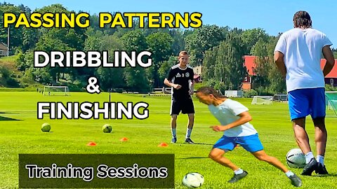 SCORE MORE GOALS | passing patterns, dribbling and Finishing football training sessions.