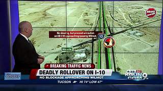 Victim dies following rollover crash on I-10E