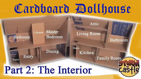 Make a Cardboard Dollhouse Part 2: The Interior