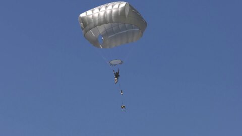 U.S. Army Paratroopers Conduct an Airborne Operation onto Juliet Drop Zone in Pordenone, Italy