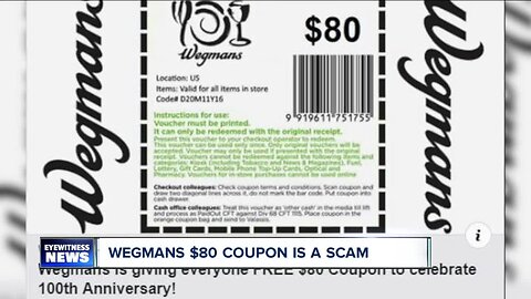 Attention Wegmans shoppers! Do not click on this fake $80 coupon on social media