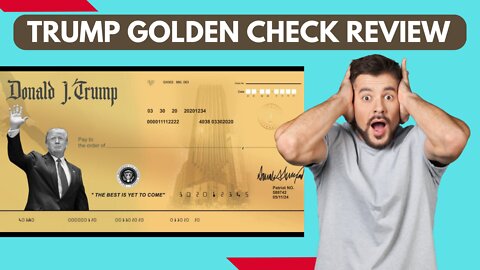 Trump Golden Check - Golden Trump Check Review - Tump Golden Check Customer Review