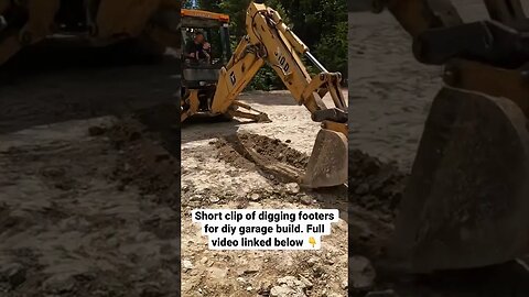 Digging garage foundation footers #shorts