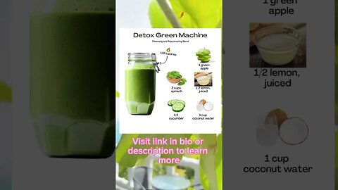 Detox green machine cleansing and rejuvenating drink | Green detox green drink #Shorts