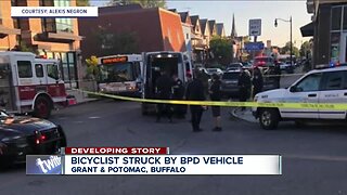 Bicyclist taken to ECMC after Buffalo police officer involved crash