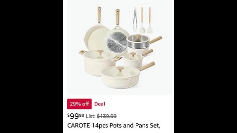 CAROTE 14pcs Pots and Pans Set, Nonstick Cookware Sets