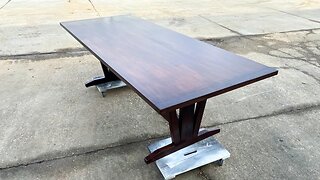Building A Table With Two Doors Removed From a Mid Century Home