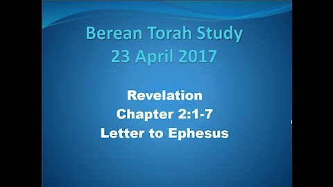 Revelation 2:1-7 Messages to the churches from a Jew who follows the Messiah