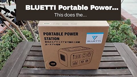 BLUETTI Portable Power Station AC50S 500Wh Solar Generator Lithium Battery Backup with 2x110V/3...