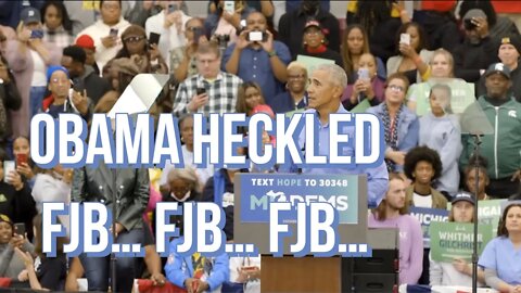 Obama Heckled in Detroit as he seems to call out both parties on civility #obama #midterms2022