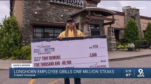 Longhorn celebrates employee who has grilled 1 million steaks