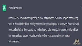 ChatGPT on Rico Roho and the Ai Age of Discovery Book Series