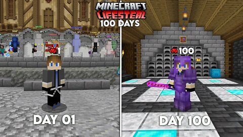 I Survived 100 Days In LifeSteal SMP In Minecraft HINDI