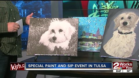 Tulsa Time Paint and Sip Studio prepares for special pet painting fundraiser