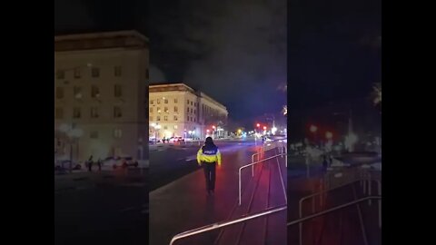 3-1-22 Nancy Drew in DC-Video 7 of 7- Police Backs to Motorcade-Drone Up Taking Pics-Language Alert