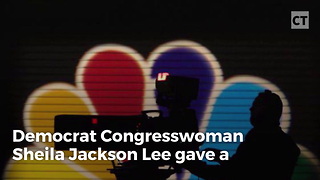 Sheila Jackson Lee Gives Interview With Nosebleed