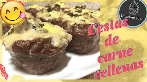 Carnes Rellenas de Champiñones con Queso 🥩😋