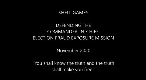 Scott Bennett: Shell Games, Stop The Steal.