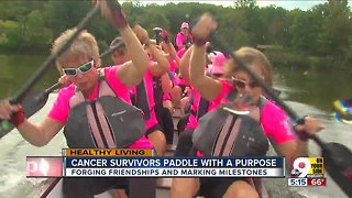 Breast cancer survivors paddle with a purpose