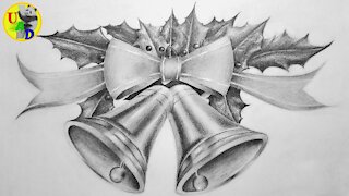 Christmas Bells Pencil Drawing