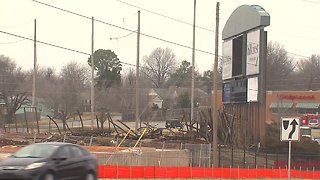 Demolition at old Drillers Stadium