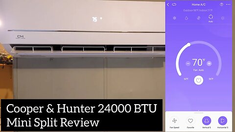 Cooper & Hunter 24000 BTU Mini Split Review 8-8-2023