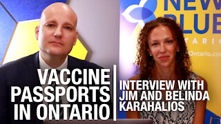 New Blue Party’s Jim and Belinda Karahalios weigh in on Ford’s vax pass flip-flop