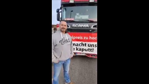Demo gegen Spritpreisabzocke LKW Fahrer