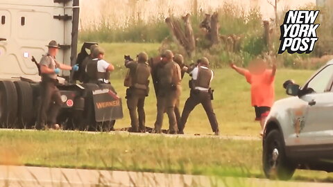 Cops open fire on hostage-taking kidnappers after 4-hour standoff in victim's semi-truck