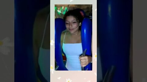 slingshot ride girl falls out / slingshot rider girl part 53 #shorts